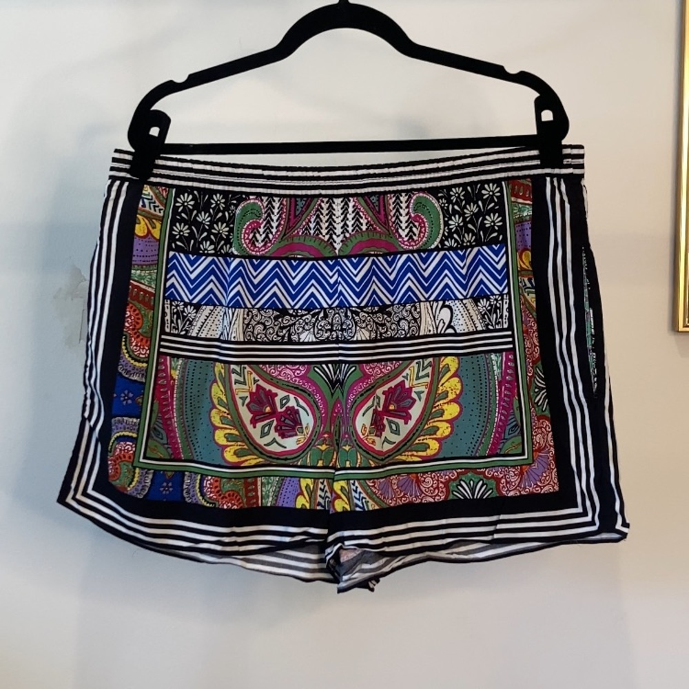 Anthropologie patterned graphic shorts